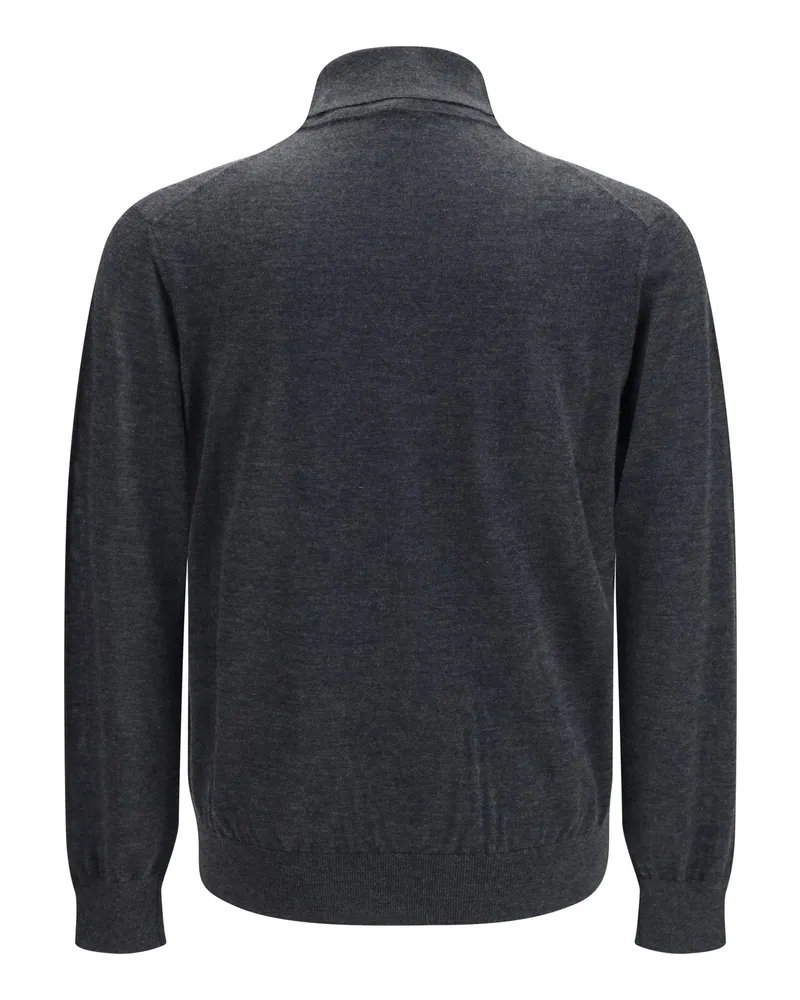 Giorgio Armani Men's Cashmere Turtleneck Sweater Agate Gray Kashmir-Capra Hircus Kashmir/capra Gray