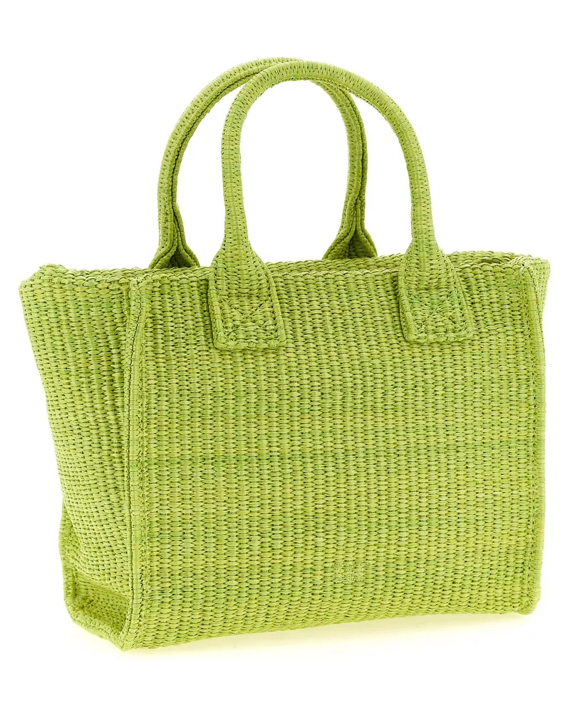 Pinko Woven Raffia Tote Bag — Green Green