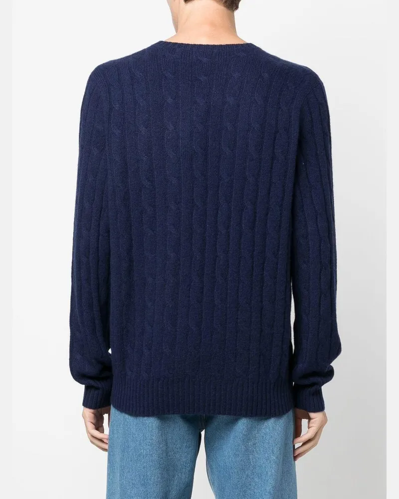 Ralph Lauren Men's Cashmere Knit Sweater Blue Navy