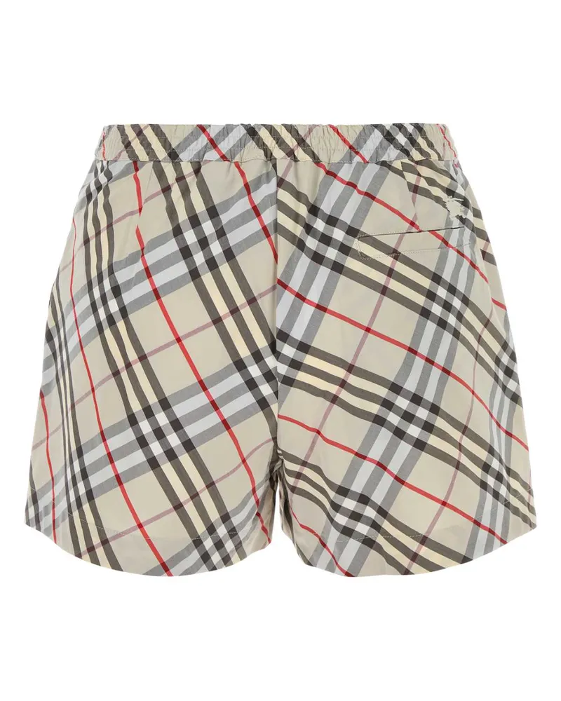 Burberry Women's Embroidered Poplin Shorts Chippingipcheck Exterior: Cotton Multicolor