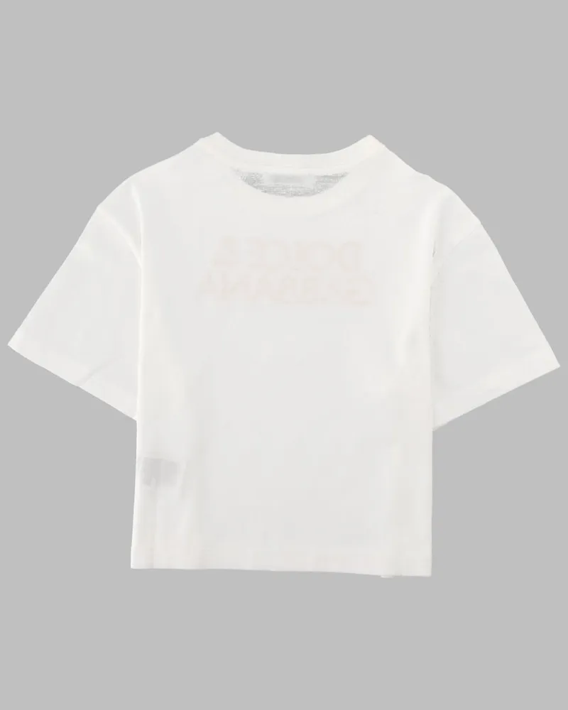Dolce & Gabbana Short-Sleeve Cotton T-Shirt — White White