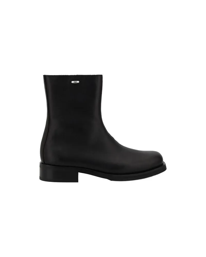 Our Legacy Men's Black Calf Leather Bos Taurus Ankle Boots Black