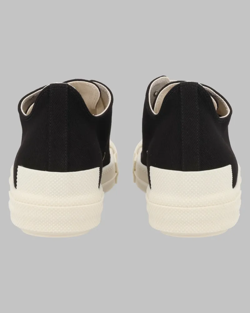 DRKSHDW by Rick Owens Cotton Denim Low-Top Sneakers — Black Black