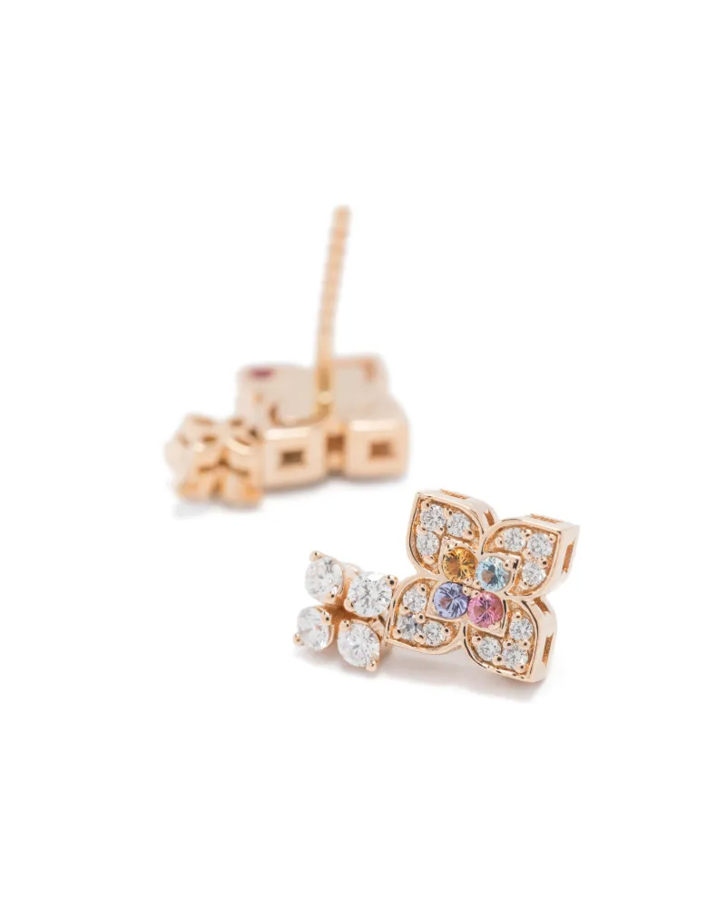 Roberto Coin Women's 18k Rose Gold Princess Flower Multi-Stone Earrings Ss25 W Rose
