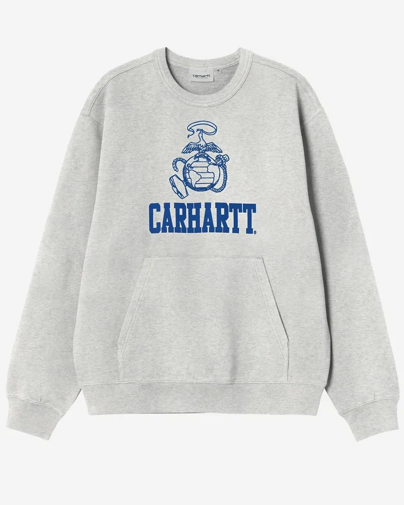 Carhartt WIP Men Sweatshirt Cotton Grey (420 G-M²) Sweatshirts G/m²) Sweater Gray