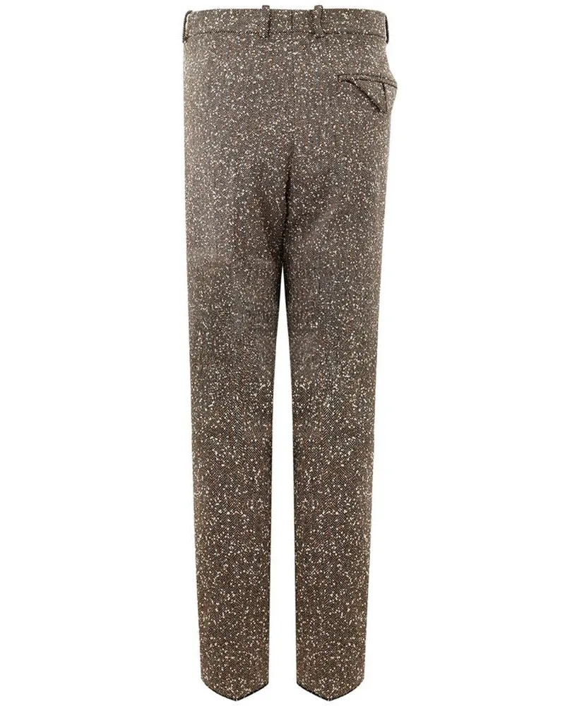 Bottega Veneta Women Multicolor Viscose Casual Pants Brown