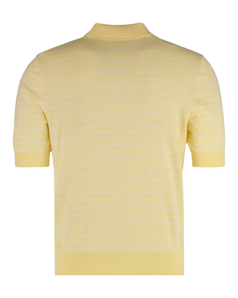 Celine Men's Yellow Short-Sleeve Cotton Polo Shirts T-shirts And Polos Yellow