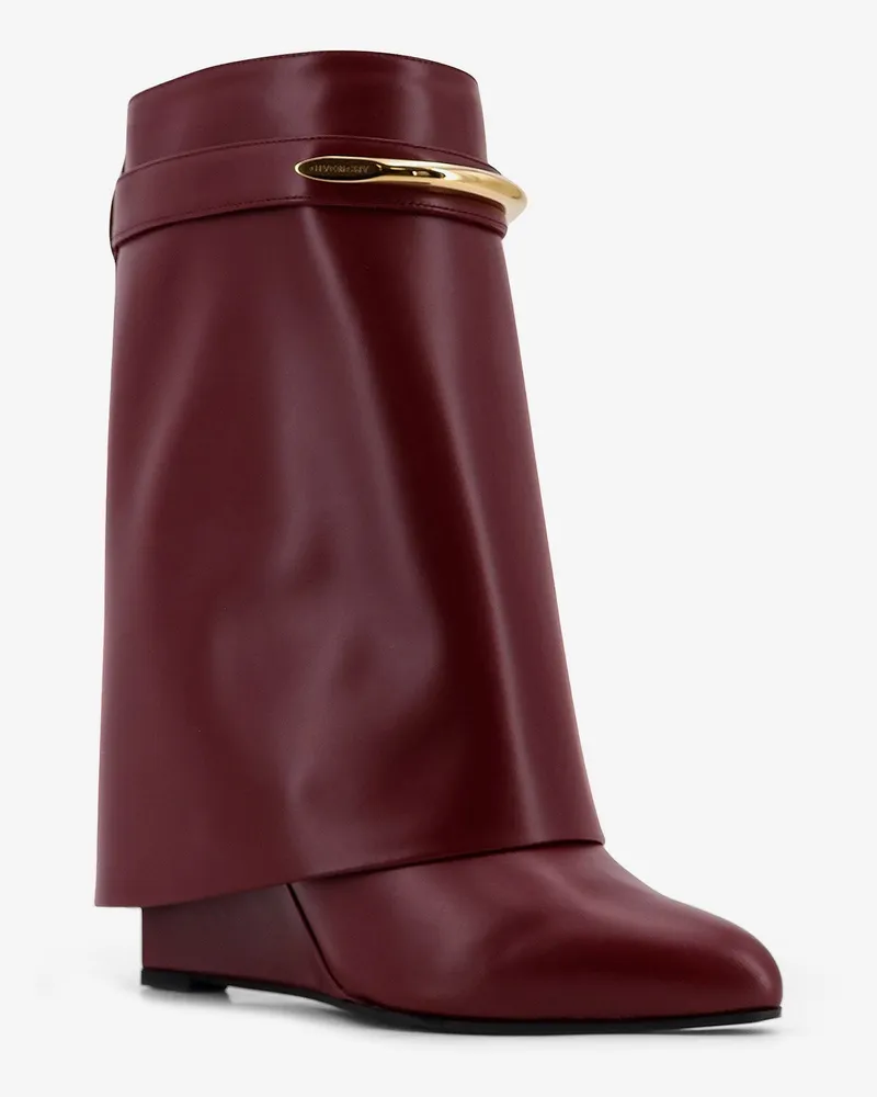Givenchy Women's Shark Leather Boots Red Red