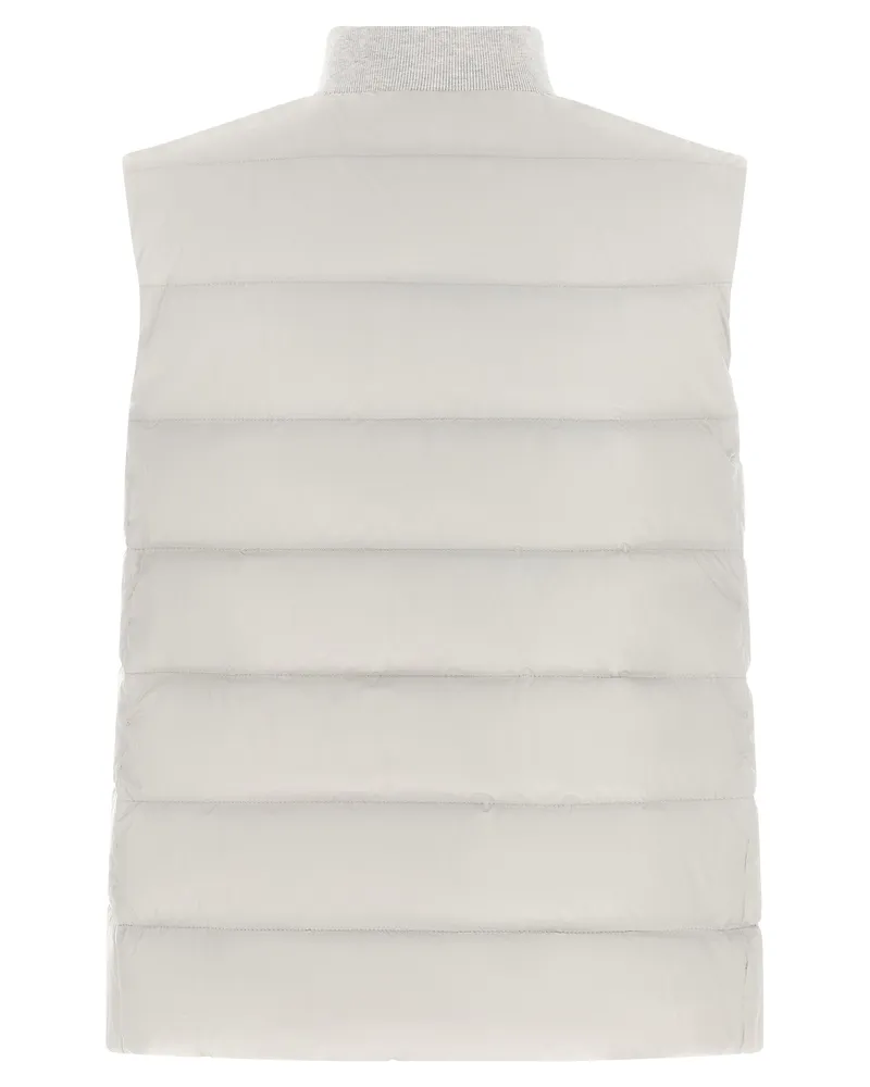 Brunello Cucinelli Women's Gray Polyester Sleeveless Jacket Clothing Gray