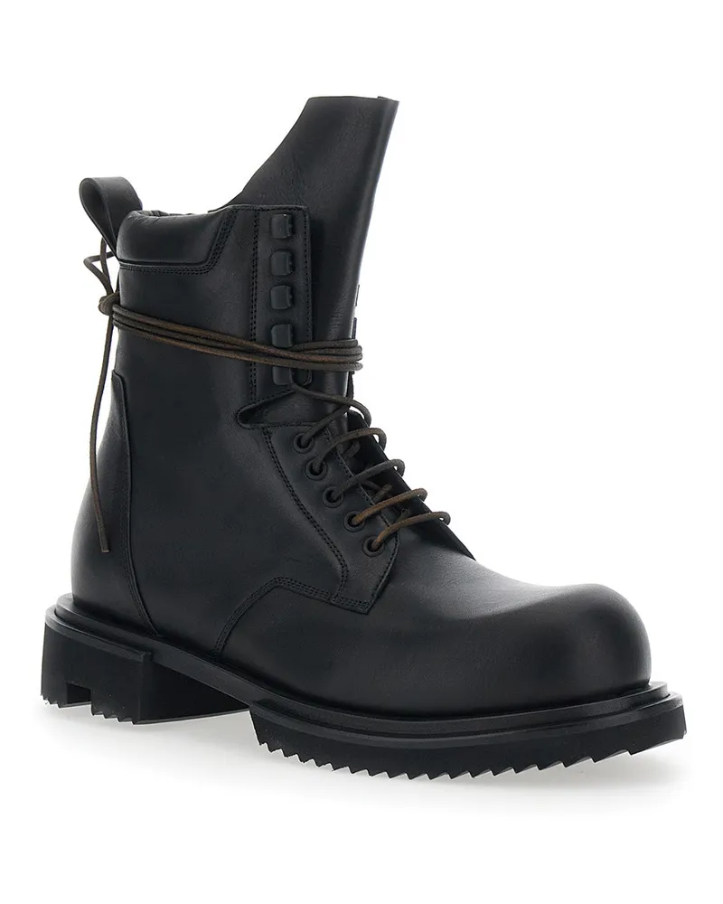 Rick Owens Men's Ankle Boots Gabe Black Leather Black