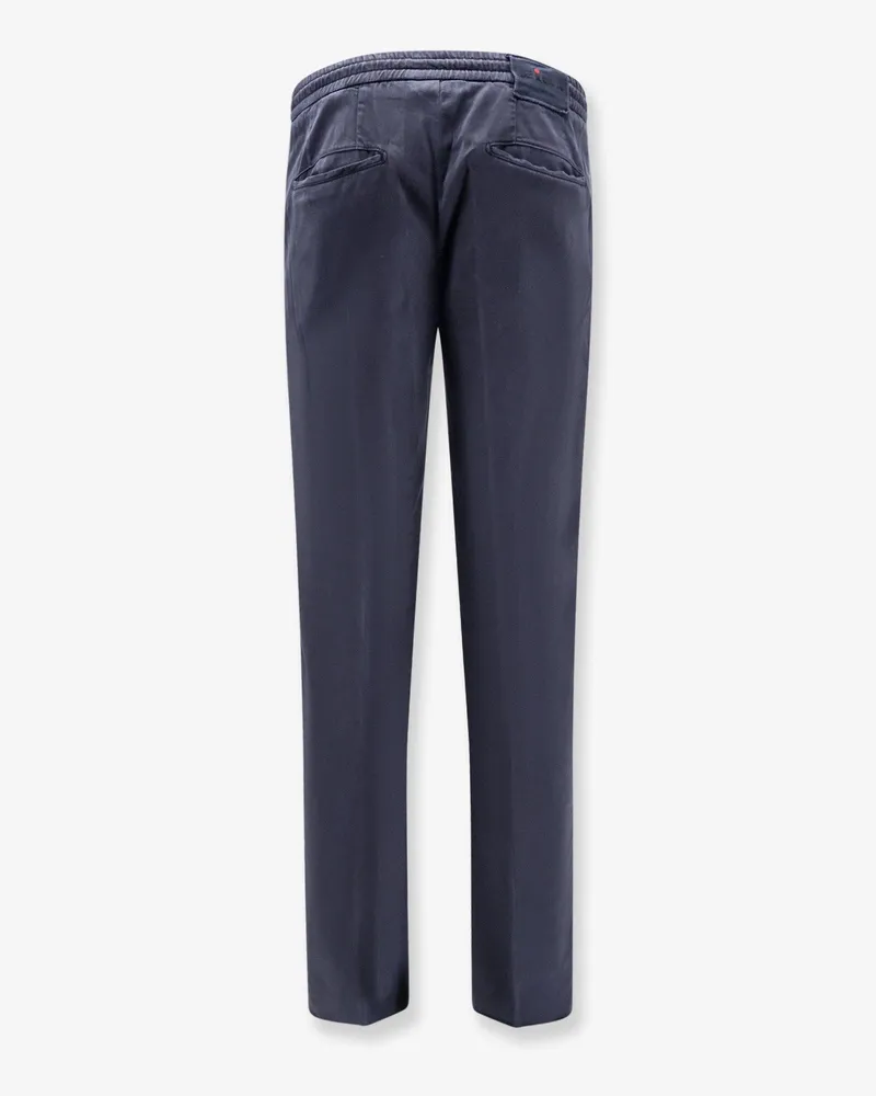 Kiton Men's Trousers Lyocell Blend Blue Blue