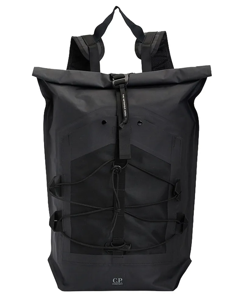 C.P. Company Logo-Detail Polyamide Backpack — Black Black