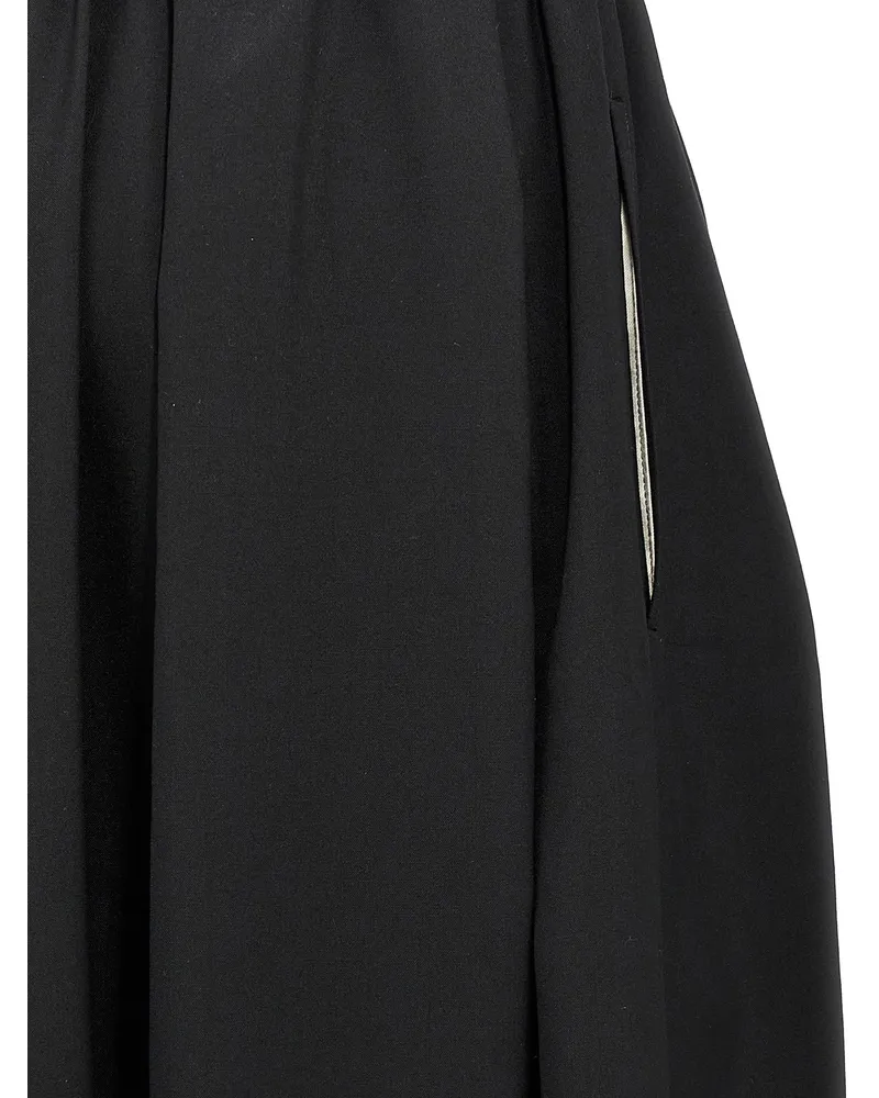 Comme des Garçons Wool Midi Skirt — Black Black