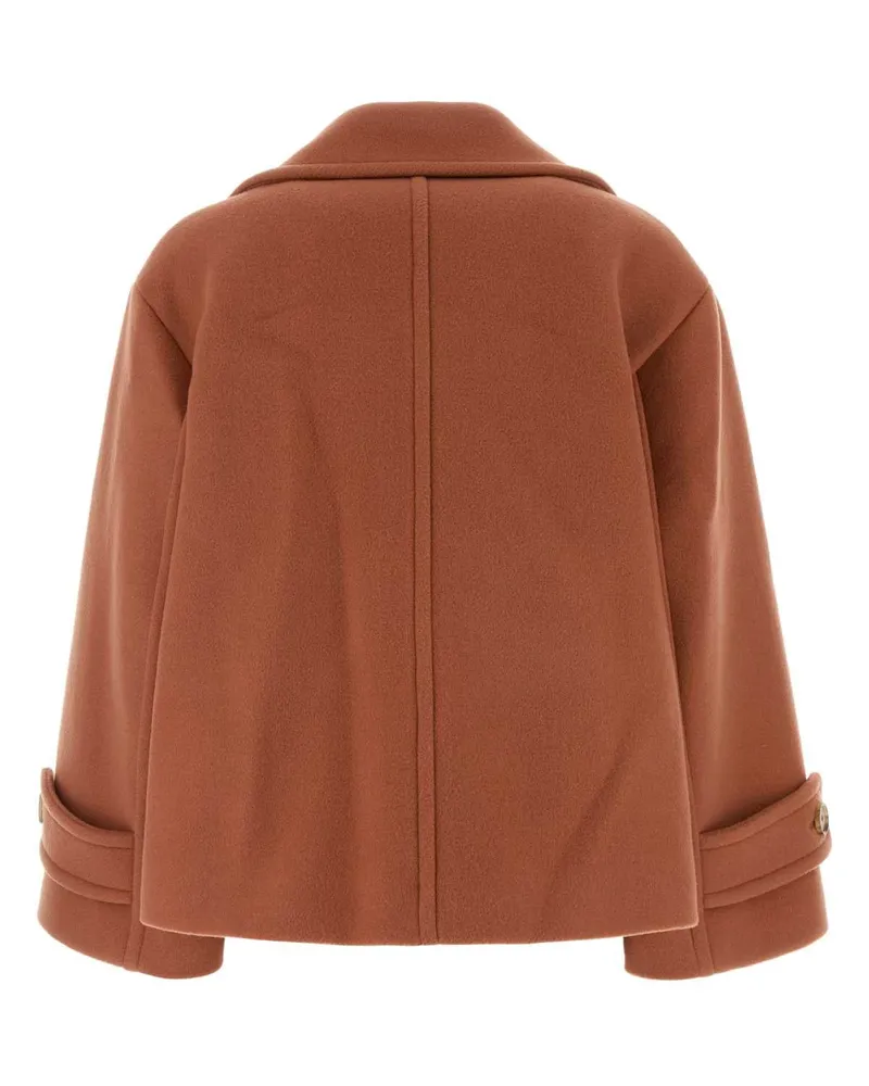 Chloé Virgin Wool Blend Coat — Pink Pink