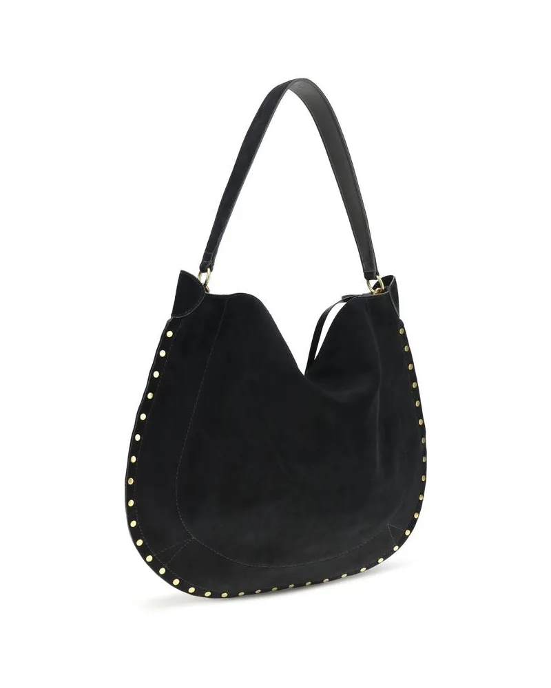Isabel Marant Women's Black Calf Leather Bos Taurus Shoulder Bag Black