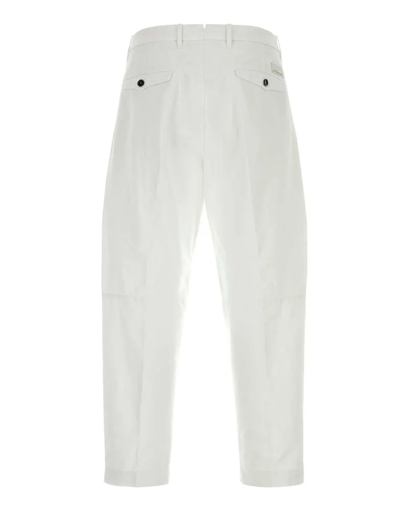 nine:inthe:morning Men's White Cotton Giulio Pant Bianco Exterior: Pantaloni White