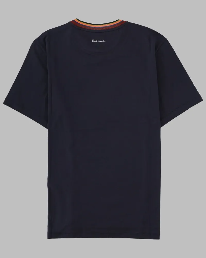 Paul Smith Striped Collar T-Shirt — Blue Blue
