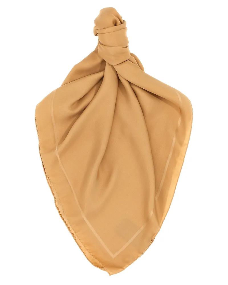 Saint Laurent Women's Beige Silk Foulard Accessory Beige