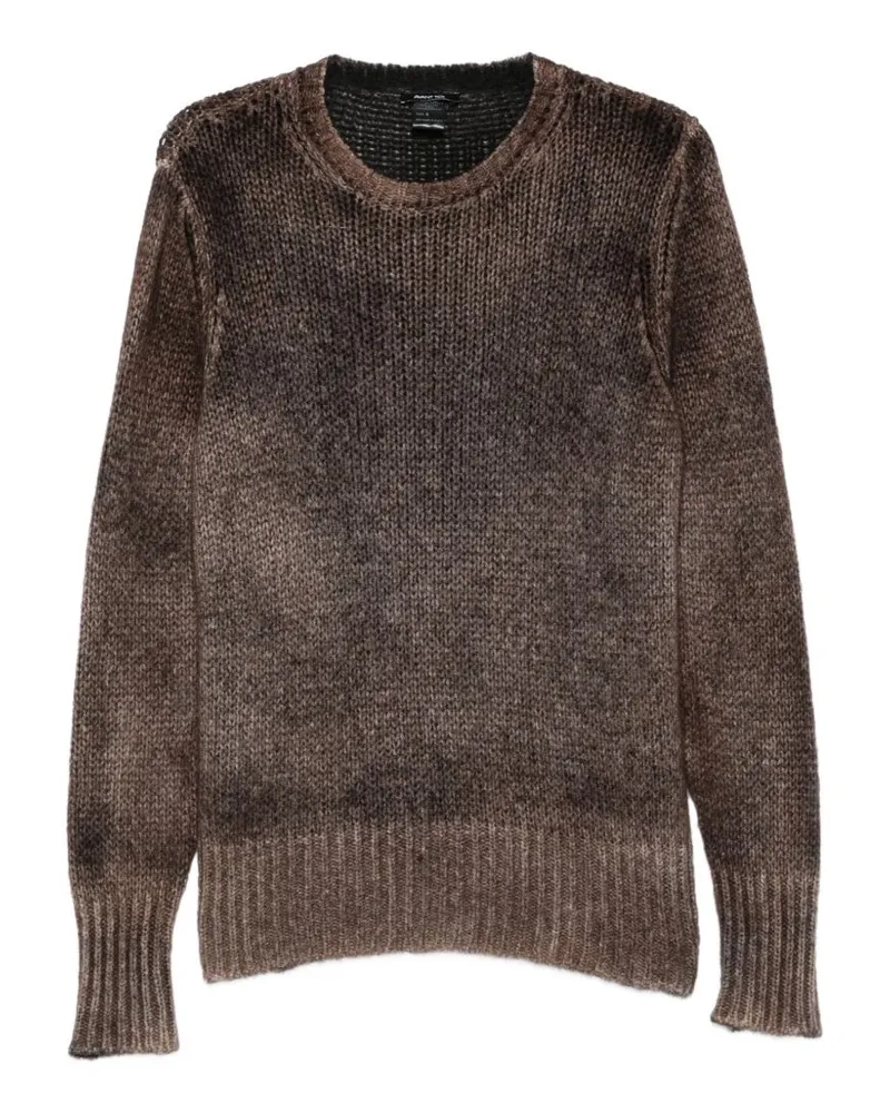 Avant Toi Gradient Ribbed Knit Sweater — Brown Brown