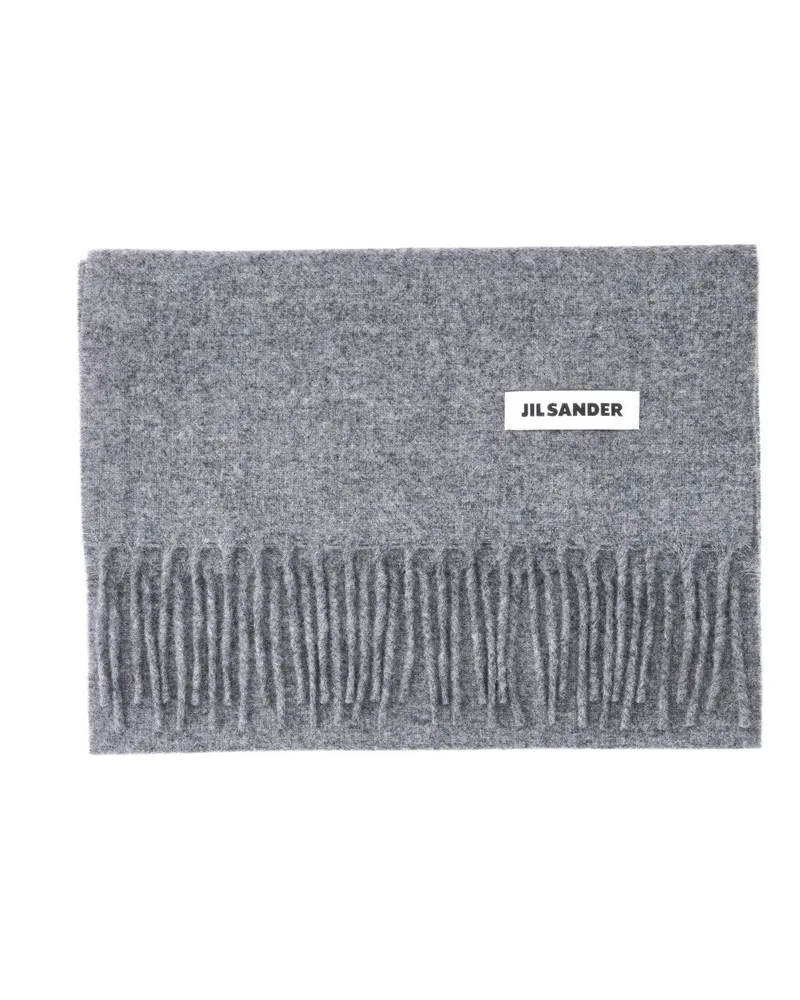 Jil Sander Women's Scarfs Grey Virgin Wool Gray