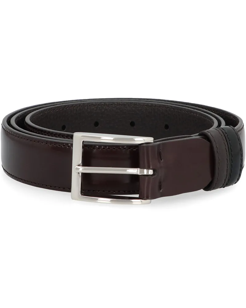 Hogan Men's Reversible Leather Belt Brown Calf Brown