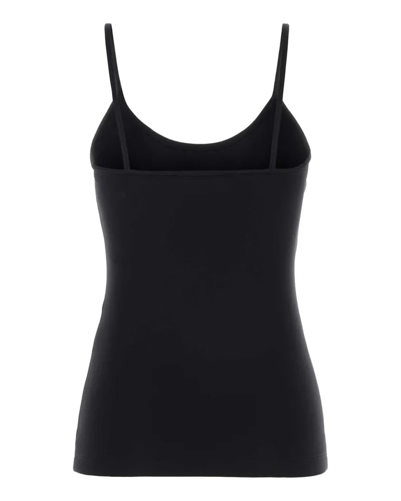 OFF-WHITE Women's Black Stretch Nylon Tank Top Black-White Exterior: Elastane Maglie Sweater Black