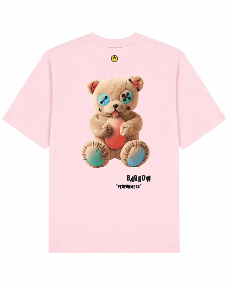 BARROW Printed Relaxed Fit T-Shirt — Pink Pink