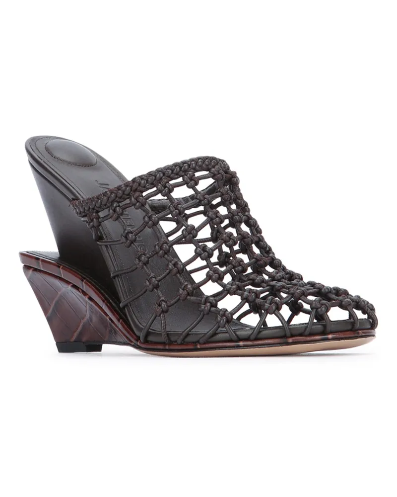 Jacquemus Women's Les Doubles Tresses Darkbrown Scarpe Con Tacco High Heel Shoes Black
