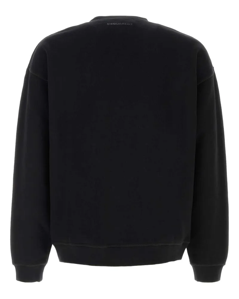 Dsquared2 Men's Black Cotton Sweatshirt Exterior: Jean Black