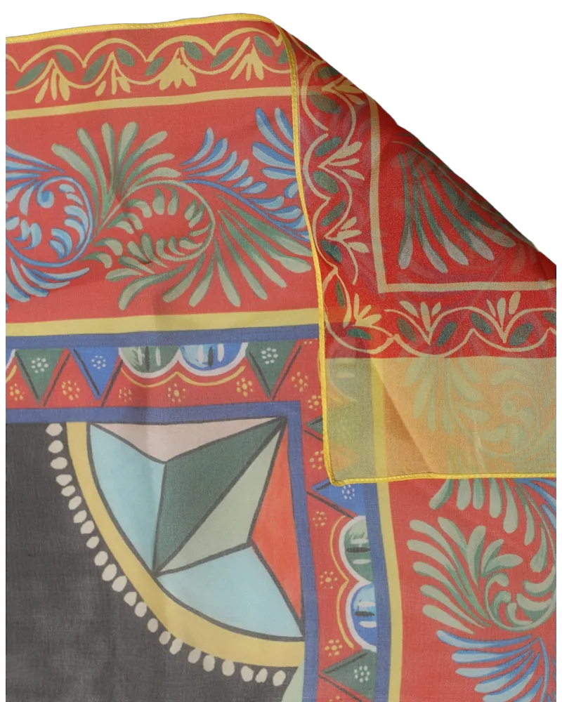 Dolce & Gabbana Silk Printed Scarf — Multicolor Multicolor