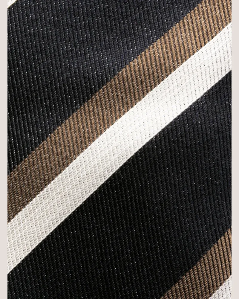 Brunello Cucinelli Diagonal Striped Tie Brown Clothing Brown