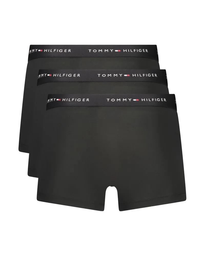 Tommy Hilfiger Logo-Print Stretch Boxer Shorts — Black Black