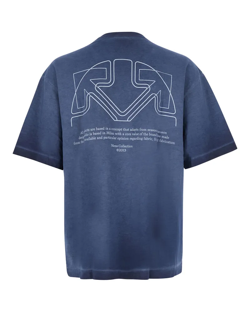 OFF-WHITE Offline Half Harrow T-Shirt — Blue Blue
