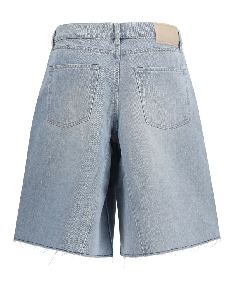 Our Legacy Women's Midi Shorts Pale Coast Wash Cotton Gray