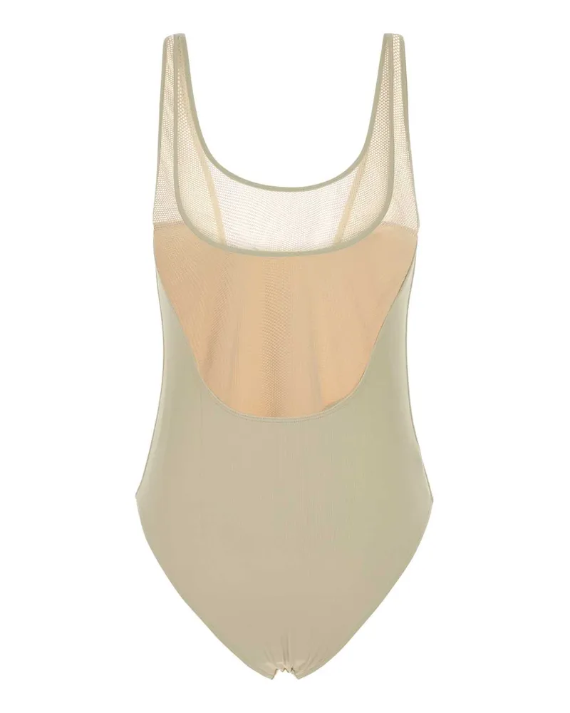 Eres Mesh-Panel Nylon Swimsuit — Beige Beige
