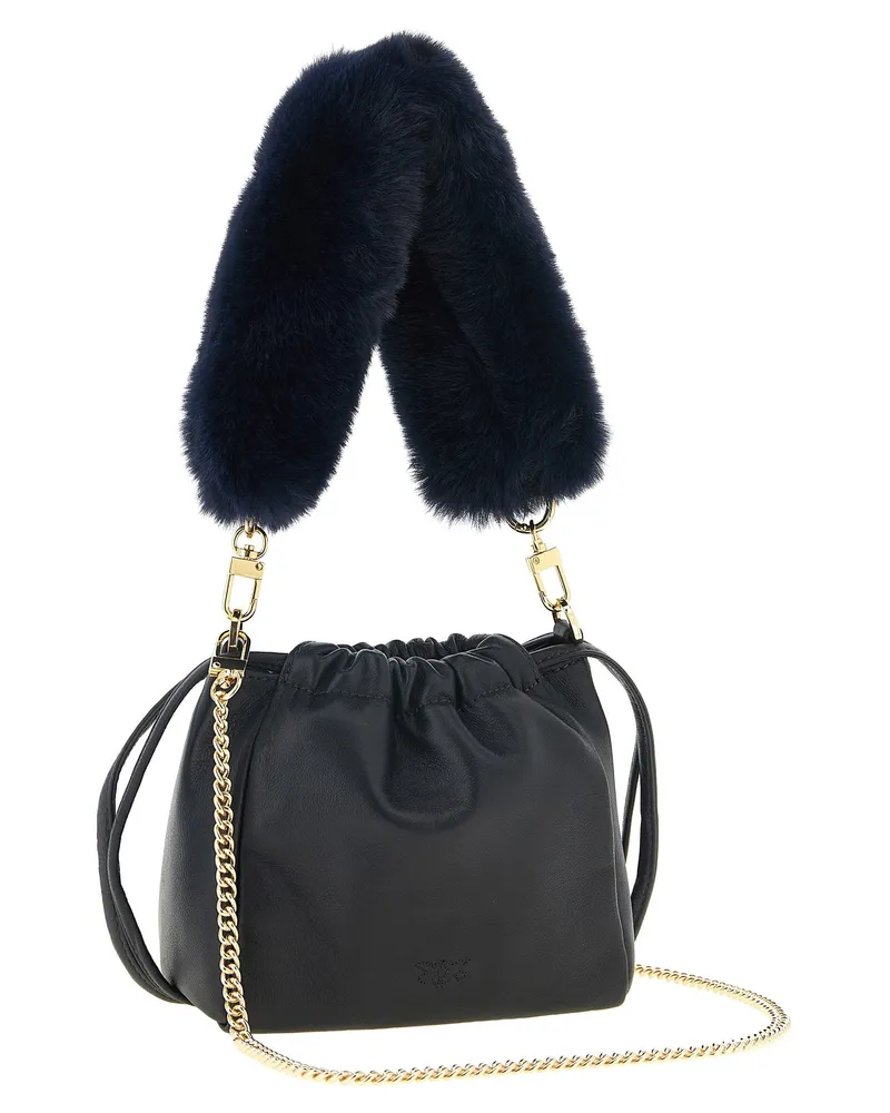 Pinko Nappa Leather Bucket Bag — Black Black