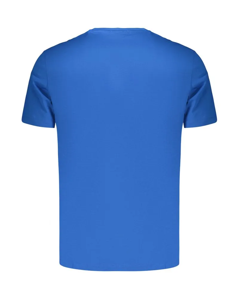 Calvin Klein Logo-Embroidered Cotton T-Shirt — Blue Blue