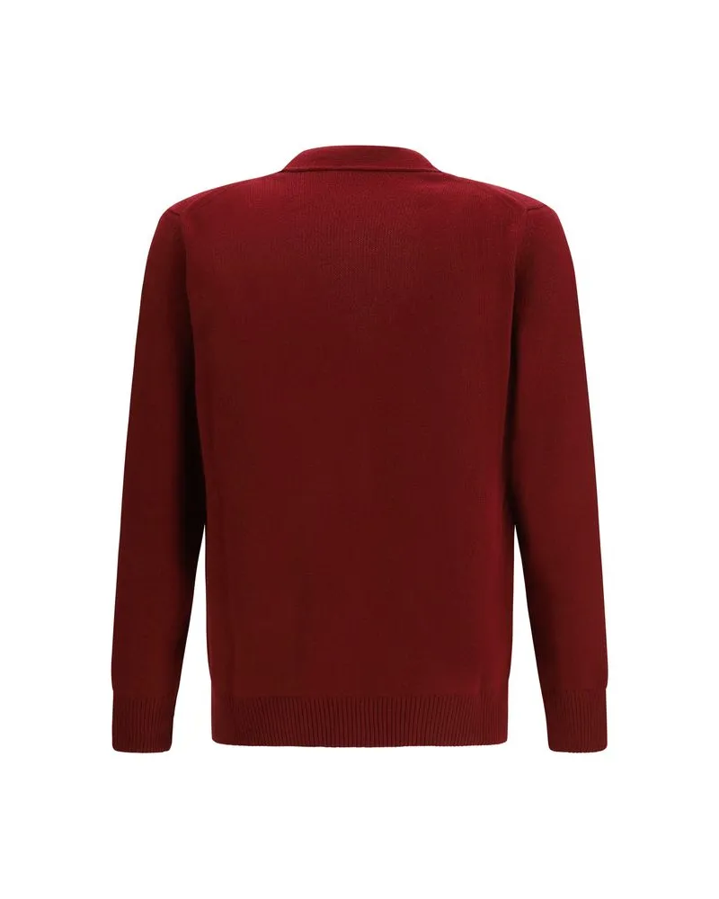 Gucci Men Bordeaux Wool Cardigan Clothing Red