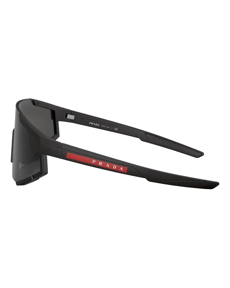 Prada 0PS04WS-DG006F39 Tinted Lens Shield Sunglasses — Black Black