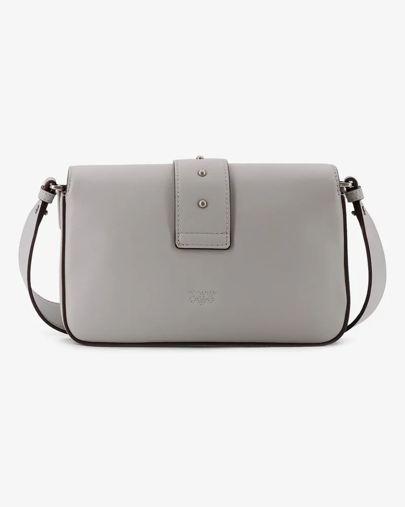 Pinko Women's Mini Love Bag Crossbody Grey Leather Shoulder Gray