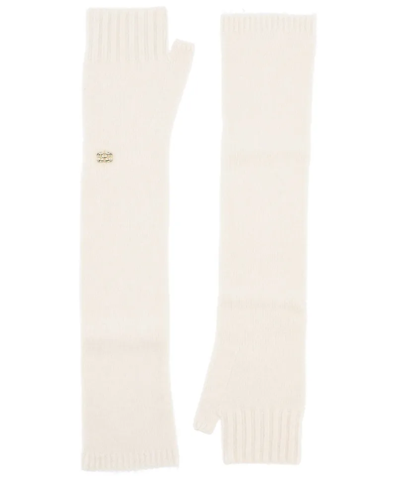 Ganni Wool and Yak Wool Blend Gloves — Ivory Ivory