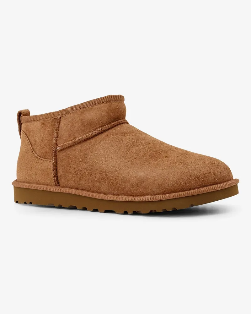 UGG Men's Ankle Boots Classic Ultra Mini Suede Brown Brown