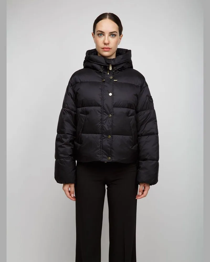Pinko Quilted Puffer Down Jacket — Black Black