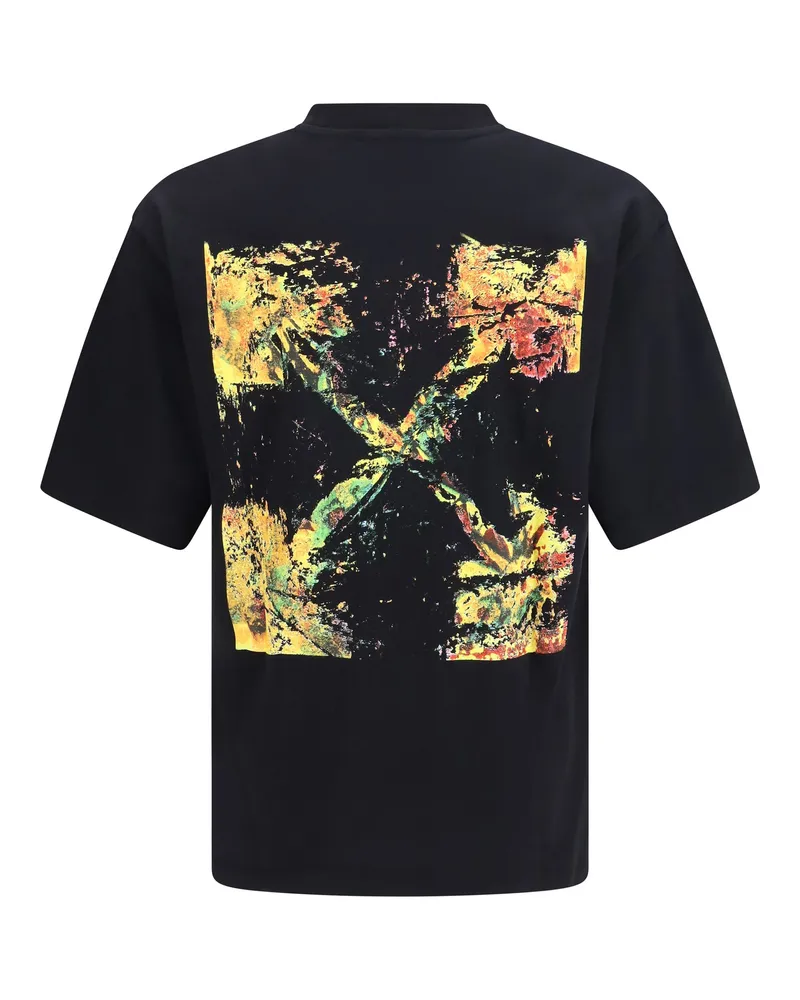 OFF-WHITE Men Spices Arrow Skate T-Shirt Black Cotton T-Shirts And Polos Black