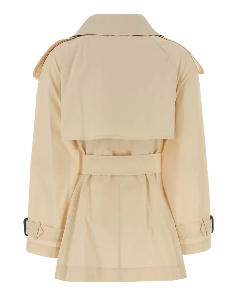 Burberry Women's Ivory Cotton Fitzrovia Trench Coat Ceramicwhite Beige
