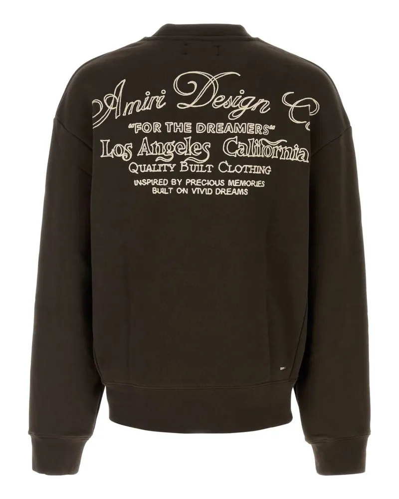 Amiri Men's Brown Cotton Sweatshirt Husk Exterior: Felpe Sweater Brown