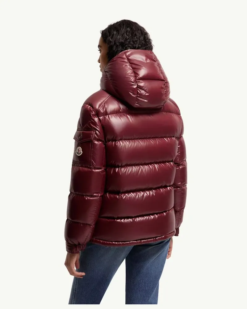 Moncler Quilted Down Down Jacket — Burgundy Burgundy