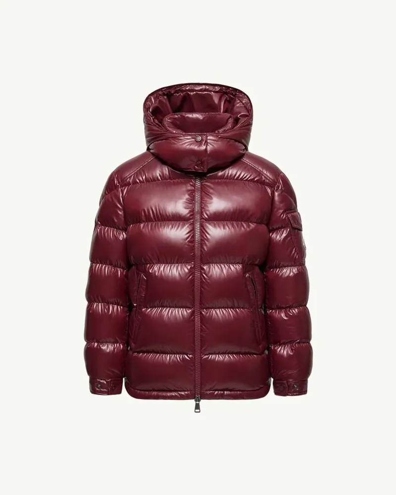 Moncler Quilted Down Down Jacket — Burgundy Burgundy