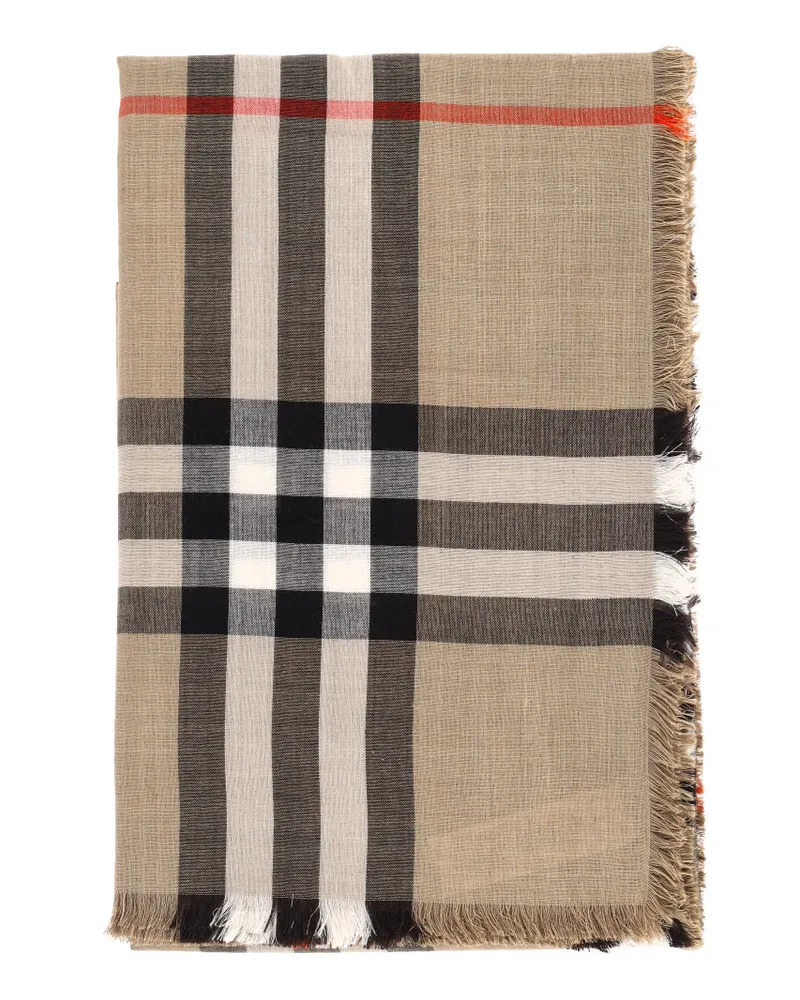 Burberry Women's Scarfs Beige Wool Beige