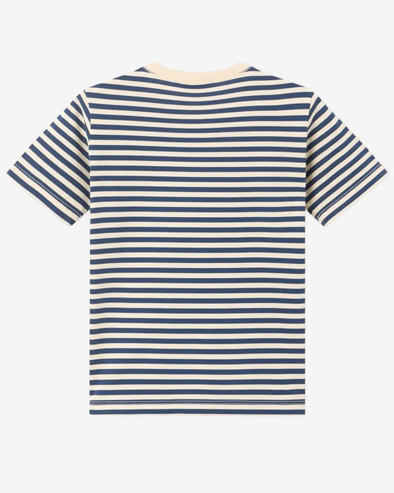 Stone Island Striped Cotton T-Shirt — Navy 